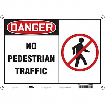 Safety Sign 10 inx14 in Polyethylene