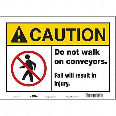 Safety Sign 10 in x 14 in Vinyl