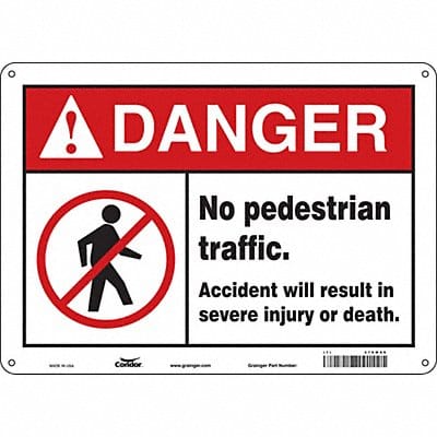 Safety Sign 10 inx14 in Aluminum