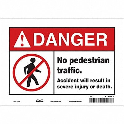 Safety Sign 7 inx10 in Vinyl