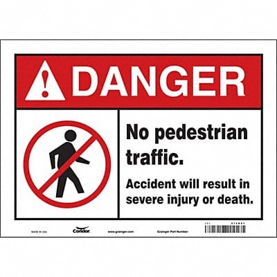Safety Sign 10 inx14 in Vinyl