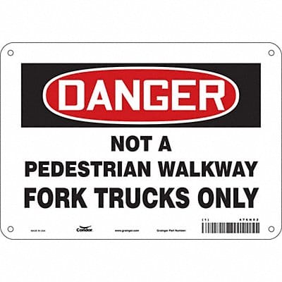 Safety Sign 7 in x 10 in Aluminum