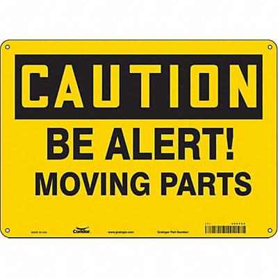 Safety Sign 10 in x 14 in Polyethylene