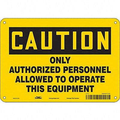 J9055 Safety Sign 7 in x 10 in Aluminum