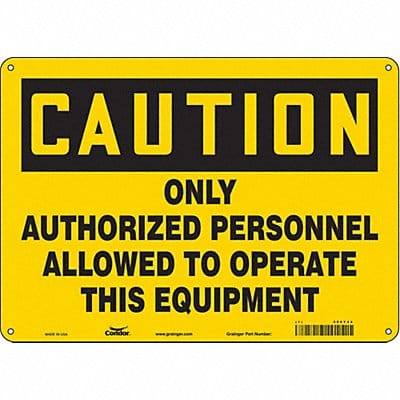 J9055 Safety Sign 10 inx14 in Aluminum