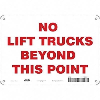Safety Sign 7 in x 10 in Aluminum