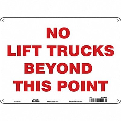 Safety Sign 10 in x 14 in Aluminum