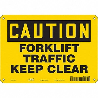 Safety Sign 7 in x 10 in Aluminum