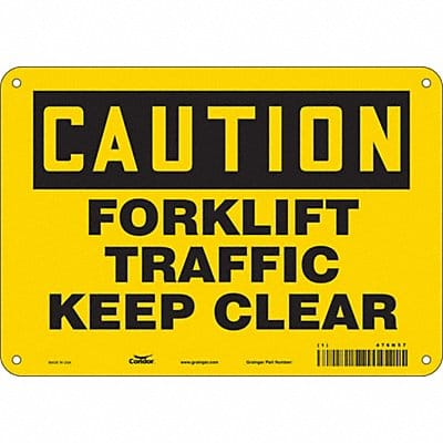 Safety Sign 7 inx10 in Polyethylene