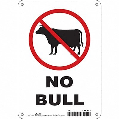 Safety Sign 10 in x 7 in Polyethylene