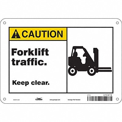 Safety Sign 7 inx10 in Polyethylene