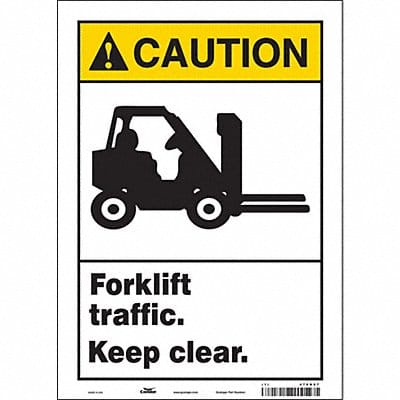 Safety Sign 14 in x 10 in Vinyl
