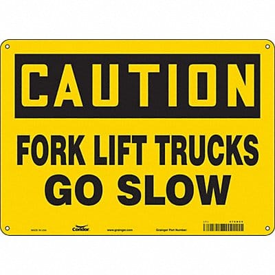 Safety Sign 10 in x 14 in Aluminum