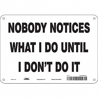 Safety Sign 7 in x 10 in Aluminum