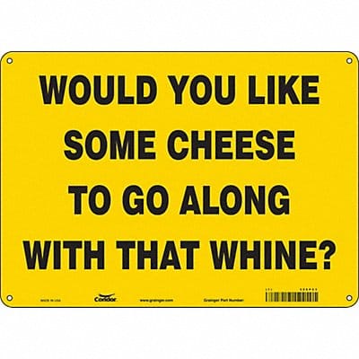 Safety Sign 10 in x 14 in Aluminum