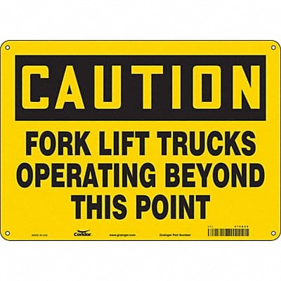 Safety Sign 10 inx14 in Polyethylene