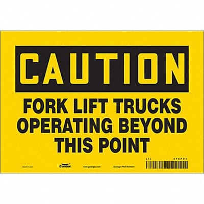 Safety Sign 7 inx10 in Vinyl