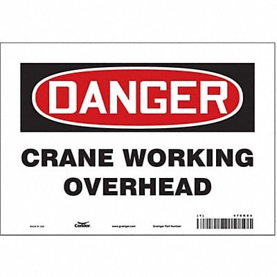Safety Sign 7 in x 10 in Vinyl