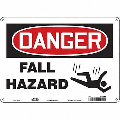 J8678 Safety Sign 10 inx14 in Aluminum