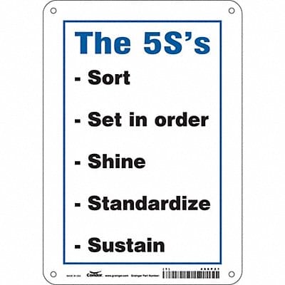 Safety Sign 10 inx7 in Polyethylene