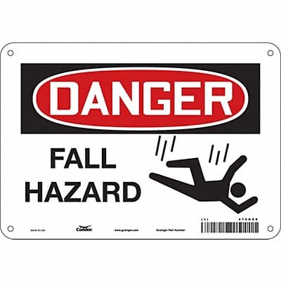J8678 Safety Sign 7 inx10 in Polyethylene