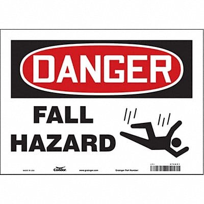 J8678 Safety Sign 10 inx14 in Vinyl