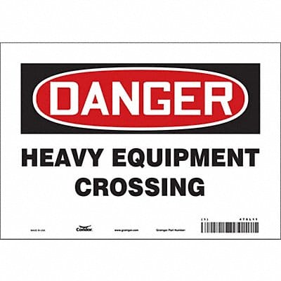 J8679 Safety Sign 7 in x 10 in Vinyl