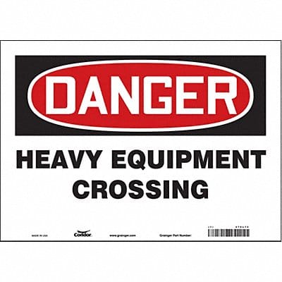 J8679 Safety Sign 10 inx14 in Vinyl