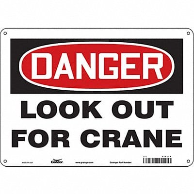 Safety Sign 10 in x 14 in Aluminum