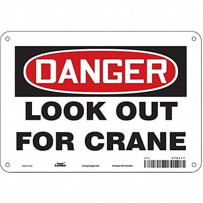 Safety Sign 7 in x 10 in Polyethylene