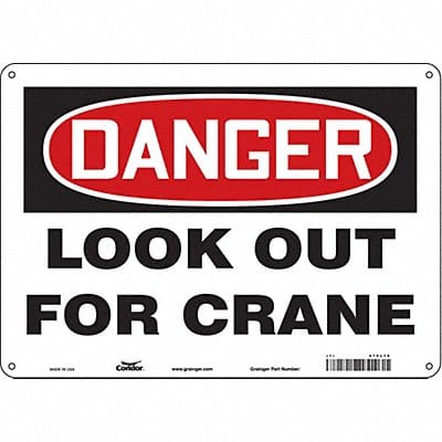 Safety Sign 10 inx14 in Polyethylene