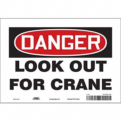 Safety Sign 7 in x 10 in Vinyl