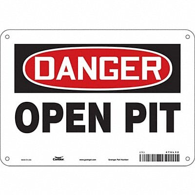 Safety Sign 7 in x 10 in Aluminum
