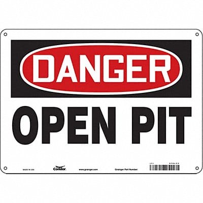 Safety Sign 10 in x 14 in Aluminum