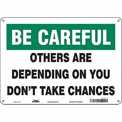 Safety Sign 10 in x 14 in Aluminum