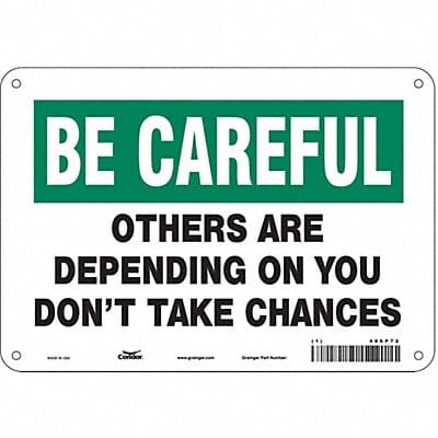 Safety Sign 7 in x 10 in Polyethylene