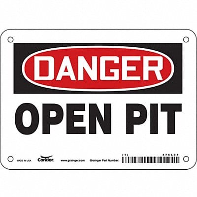 Safety Sign 5 in x 7 in Polyethylene