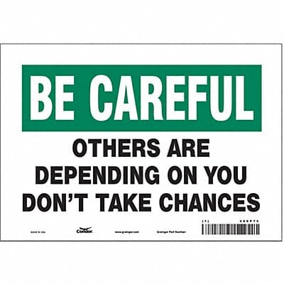 Safety Sign 7 in x 10 in Vinyl