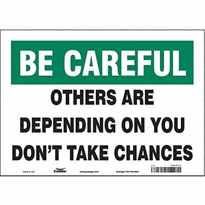 Safety Sign 10 in x 14 in Vinyl