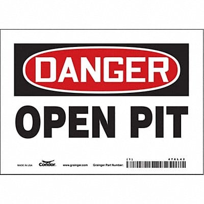 Safety Sign 5 in x 7 in Vinyl