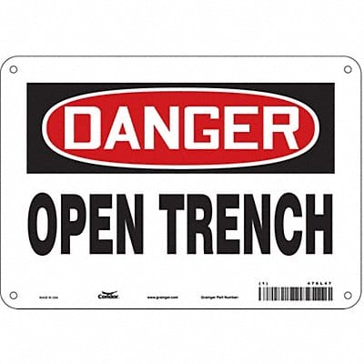 Safety Sign 7 in x 10 in Aluminum