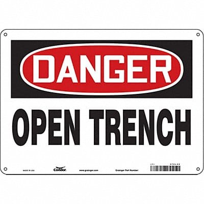 Safety Sign 10 inx14 in Aluminum