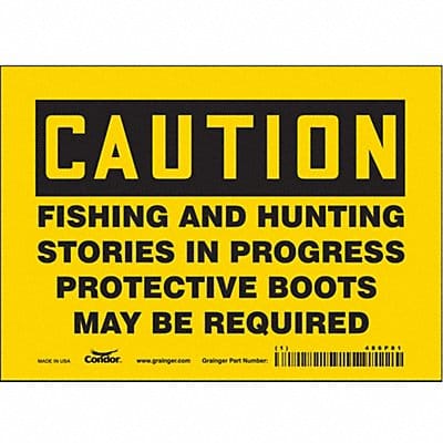 Safety Sign 5 in x 7 in Vinyl