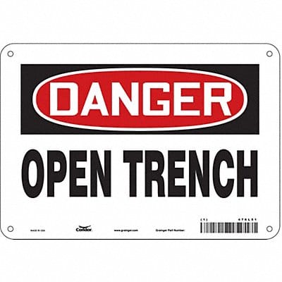 Safety Sign 7 inx10 in Polyethylene