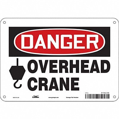 Safety Sign 7 in x 10 in Polyethylene