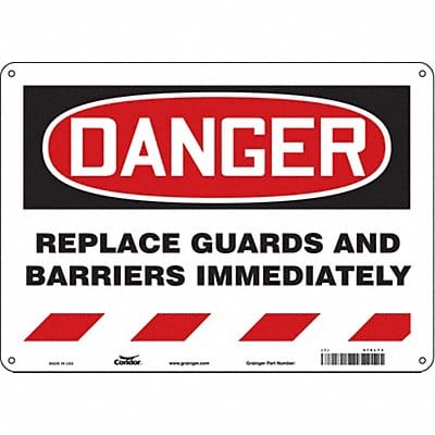 Safety Sign 10 inx14 in Aluminum
