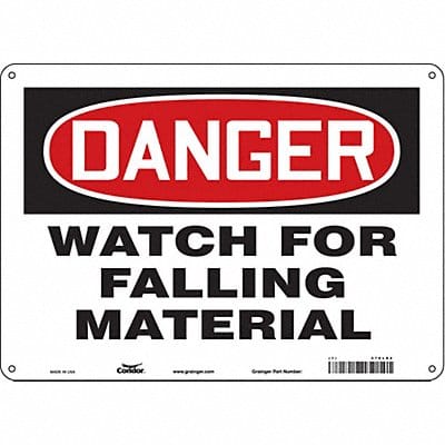 Safety Sign 10 in x 14 in Polyethylene