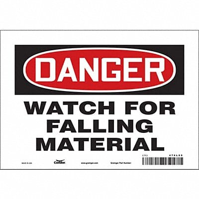 Safety Sign 7 in x 10 in Vinyl