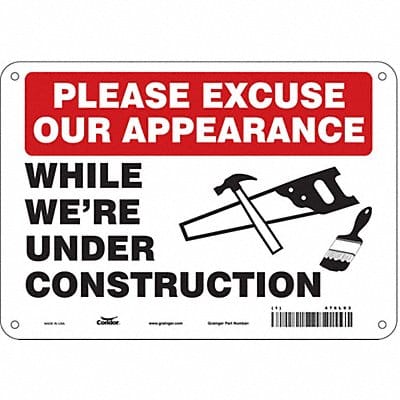 Safety Sign 7 in x 10 in Aluminum