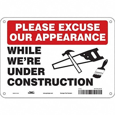 Safety Sign 7 inx10 in Polyethylene